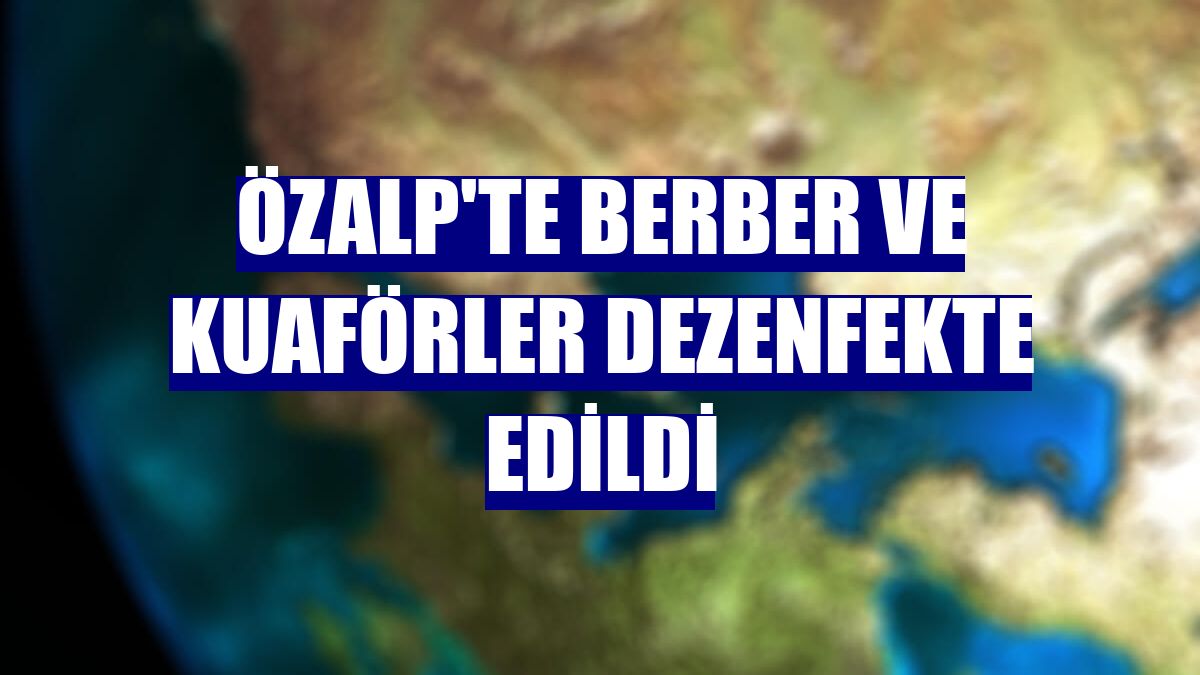 Özalp'te berber ve kuaförler dezenfekte edildi