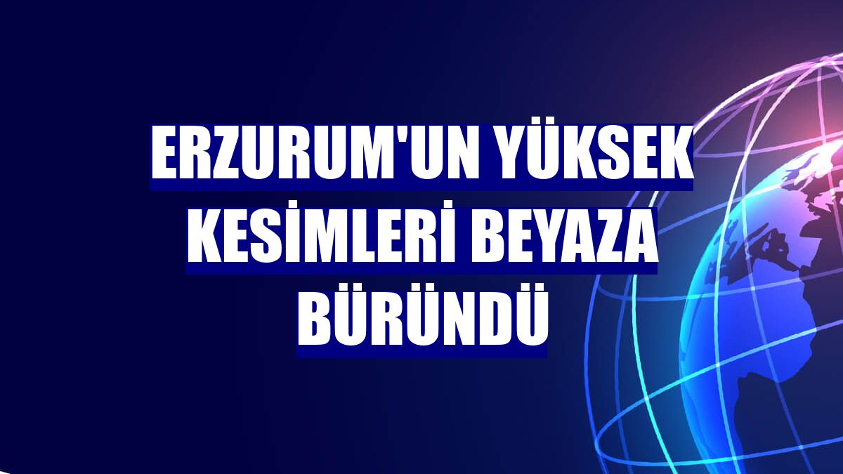 Erzurum'un yüksek kesimleri beyaza büründü