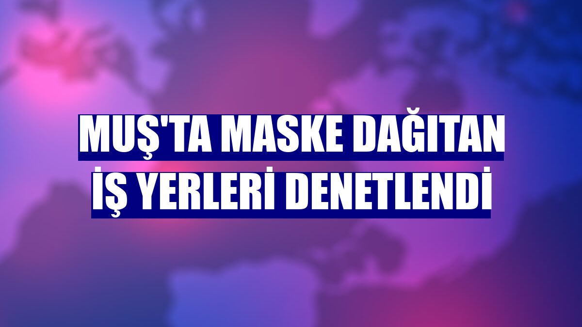 Muş'ta maske dağıtan iş yerleri denetlendi