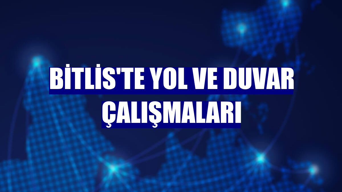 Bitlis'te yol ve duvar çalışmaları