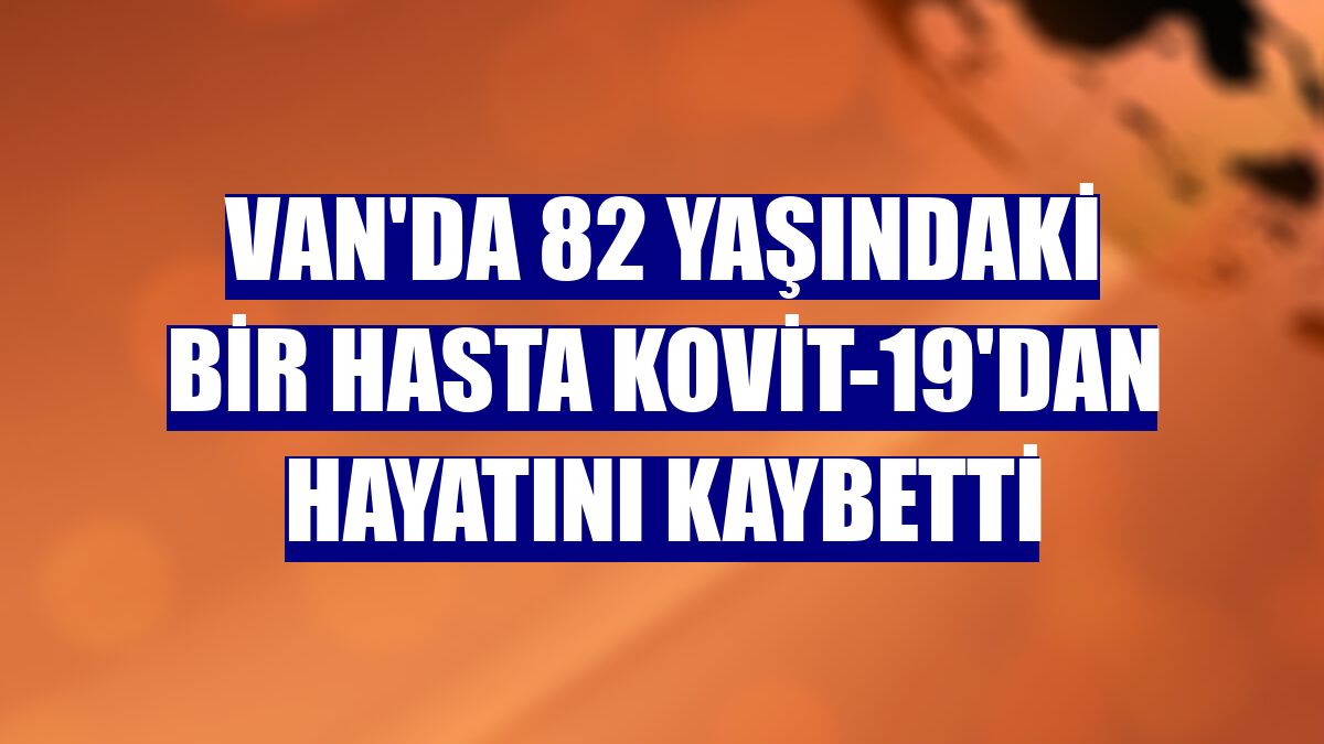 Van'da 82 yaşındaki bir hasta Kovit-19'dan hayatını kaybetti