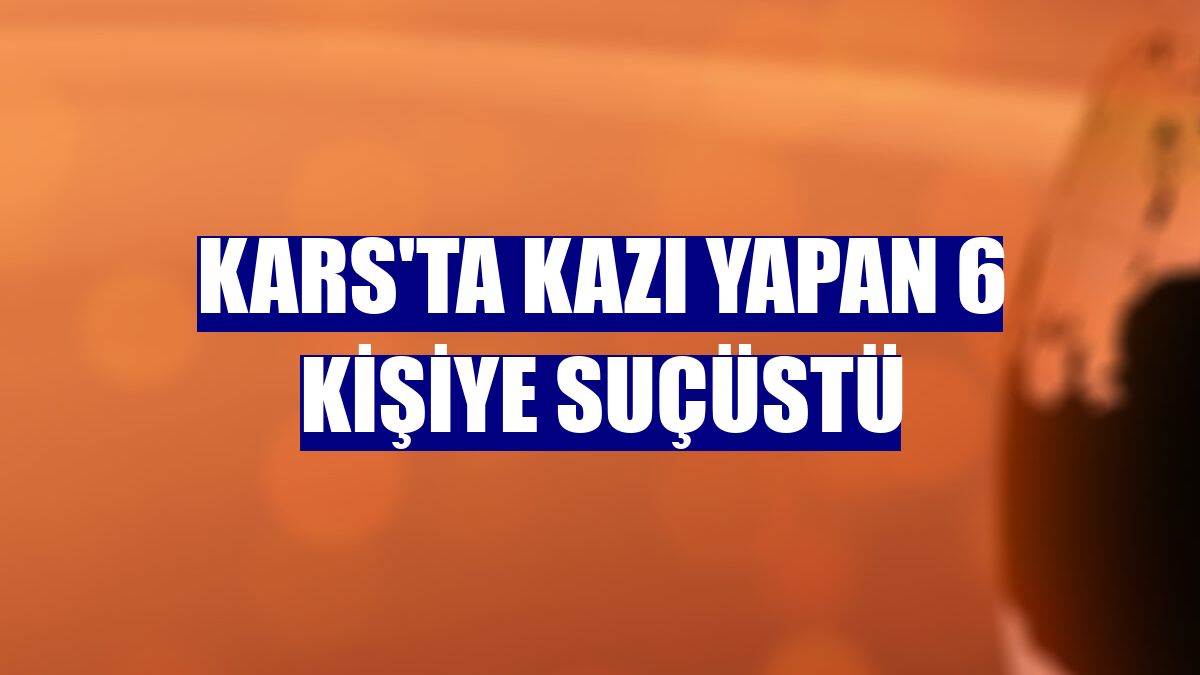 Kars'ta kazı yapan 6 kişiye suçüstü