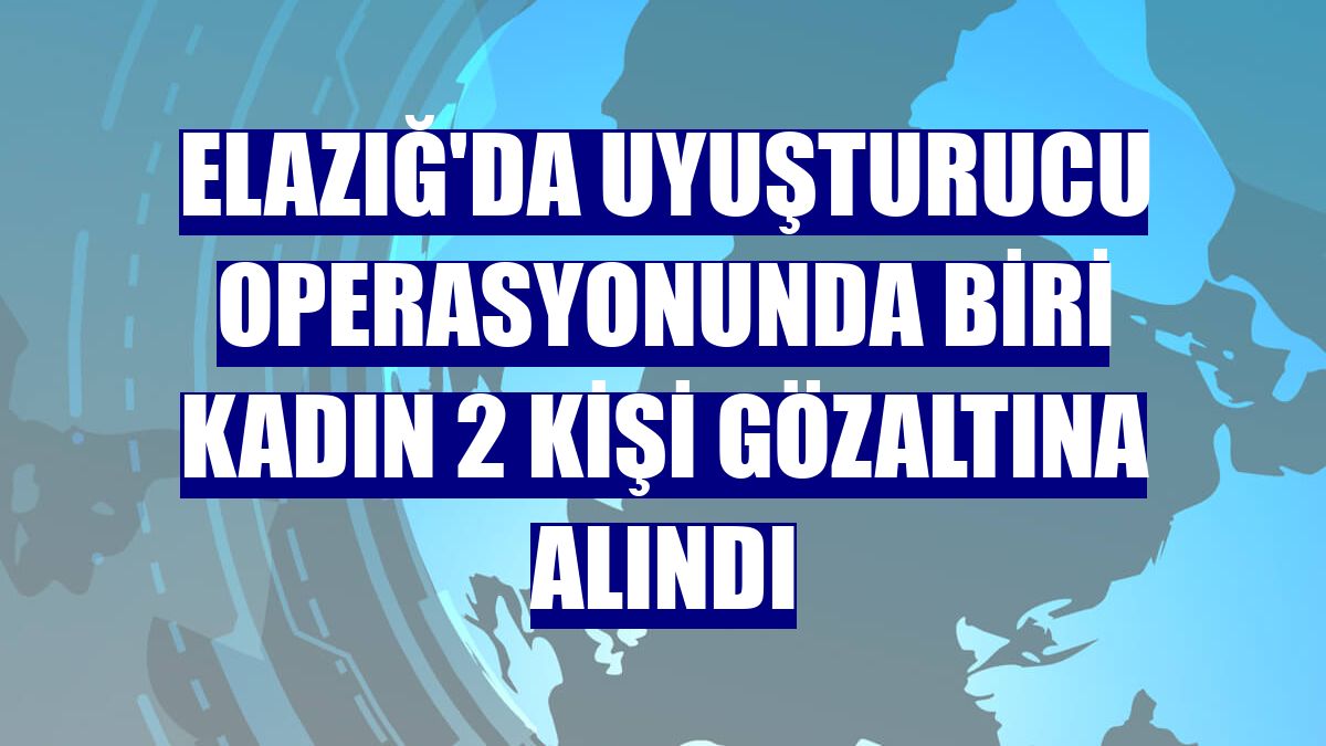 Elazığ'da uyuşturucu operasyonunda biri kadın 2 kişi gözaltına alındı