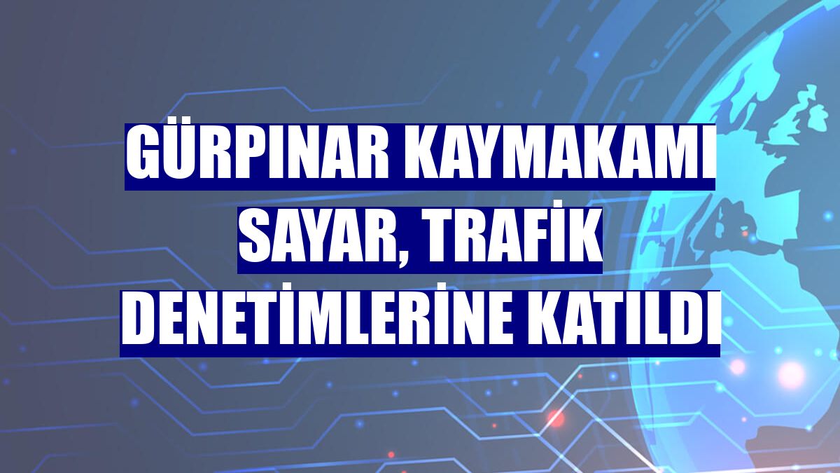 Gürpınar Kaymakamı Sayar, trafik denetimlerine katıldı