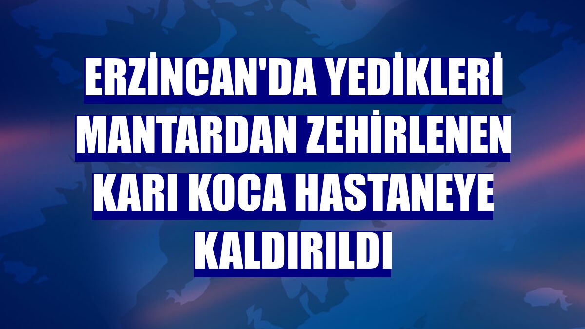 Erzincan'da yedikleri mantardan zehirlenen karı koca hastaneye kaldırıldı