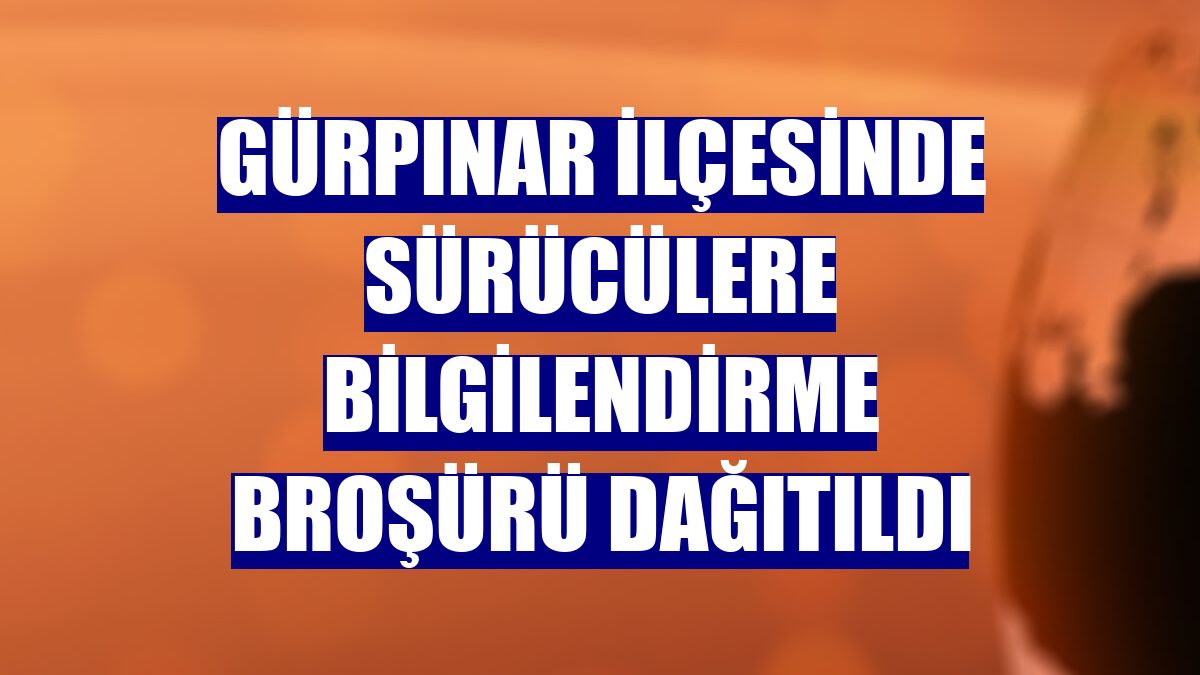 Gürpınar ilçesinde sürücülere bilgilendirme broşürü dağıtıldı