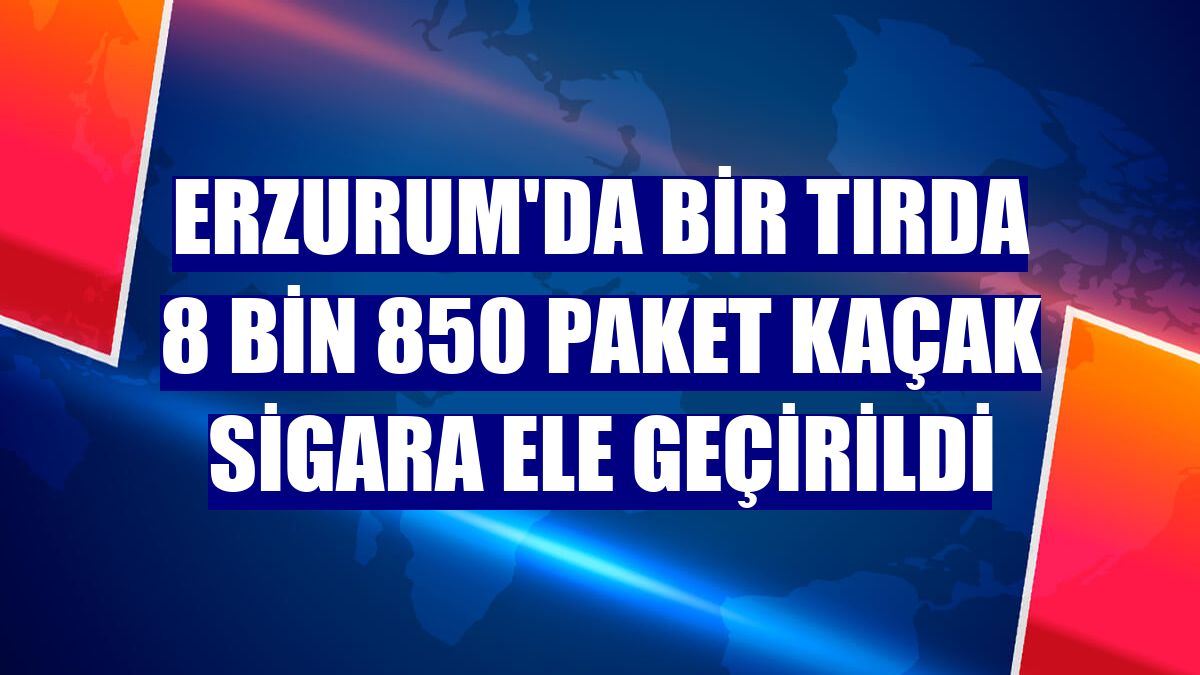 Erzurum'da bir tırda 8 bin 850 paket kaçak sigara ele geçirildi