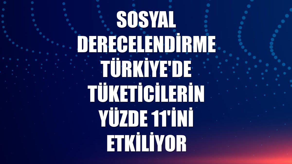 Sosyal derecelendirme Türkiye'de tüketicilerin yüzde 11'ini etkiliyor