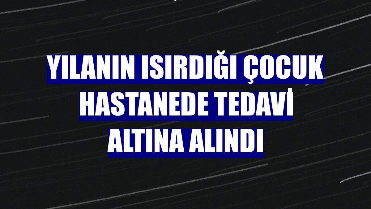 Yılanın ısırdığı çocuk hastanede tedavi altına alındı