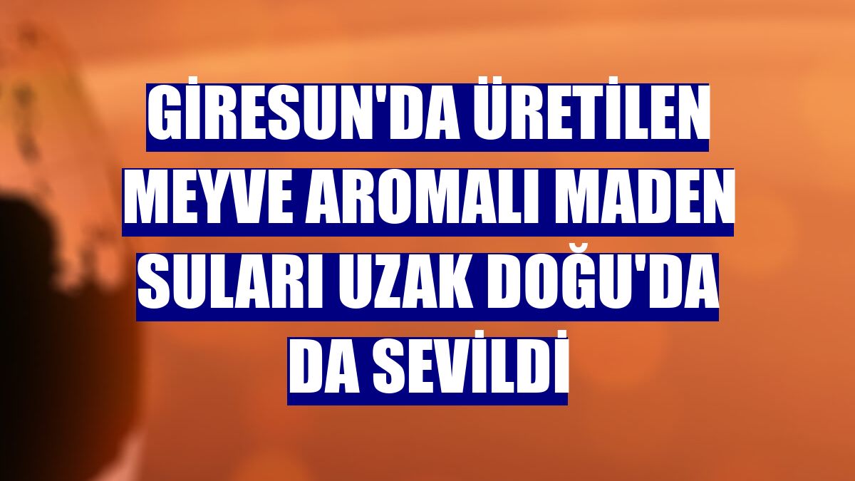 Giresun'da üretilen meyve aromalı maden suları Uzak Doğu'da da sevildi