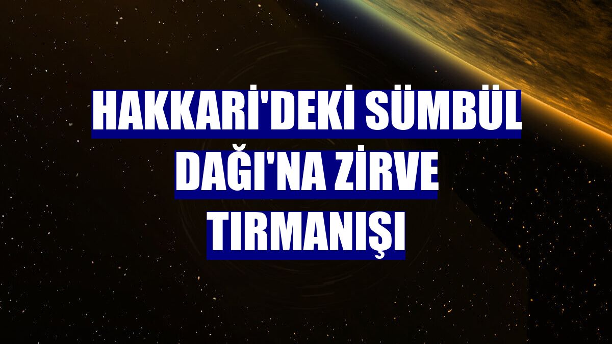 Hakkari'deki Sümbül Dağı'na zirve tırmanışı