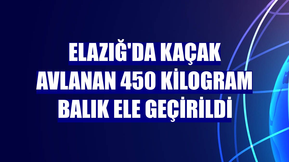 Elazığ'da kaçak avlanan 450 kilogram balık ele geçirildi