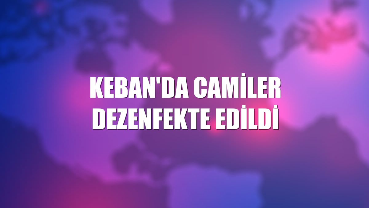 Keban'da camiler dezenfekte edildi
