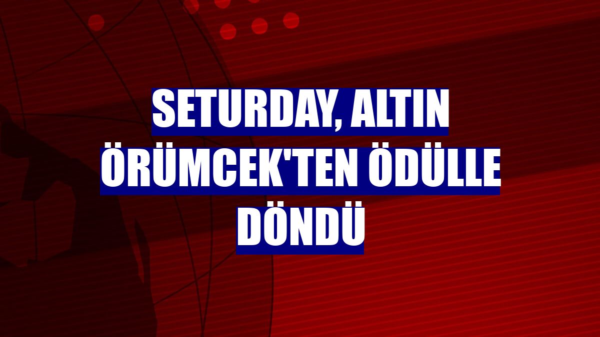 Seturday, Altın Örümcek'ten ödülle döndü