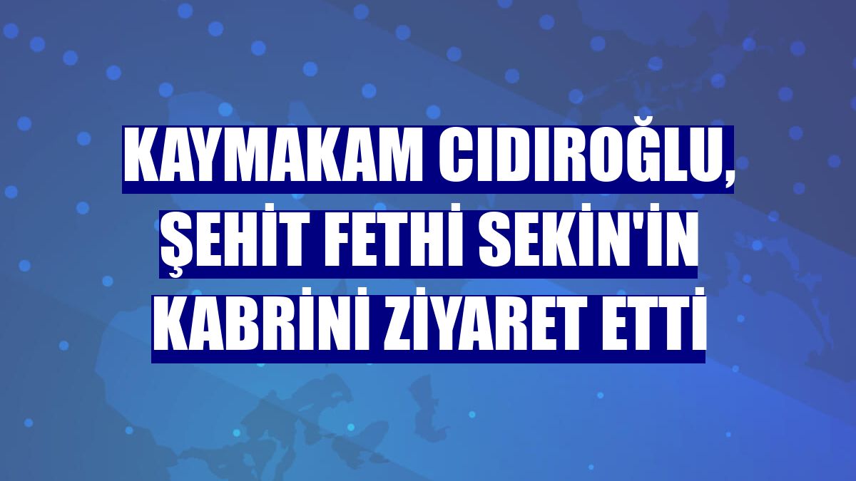 Kaymakam Cıdıroğlu, şehit Fethi Sekin'in kabrini ziyaret etti