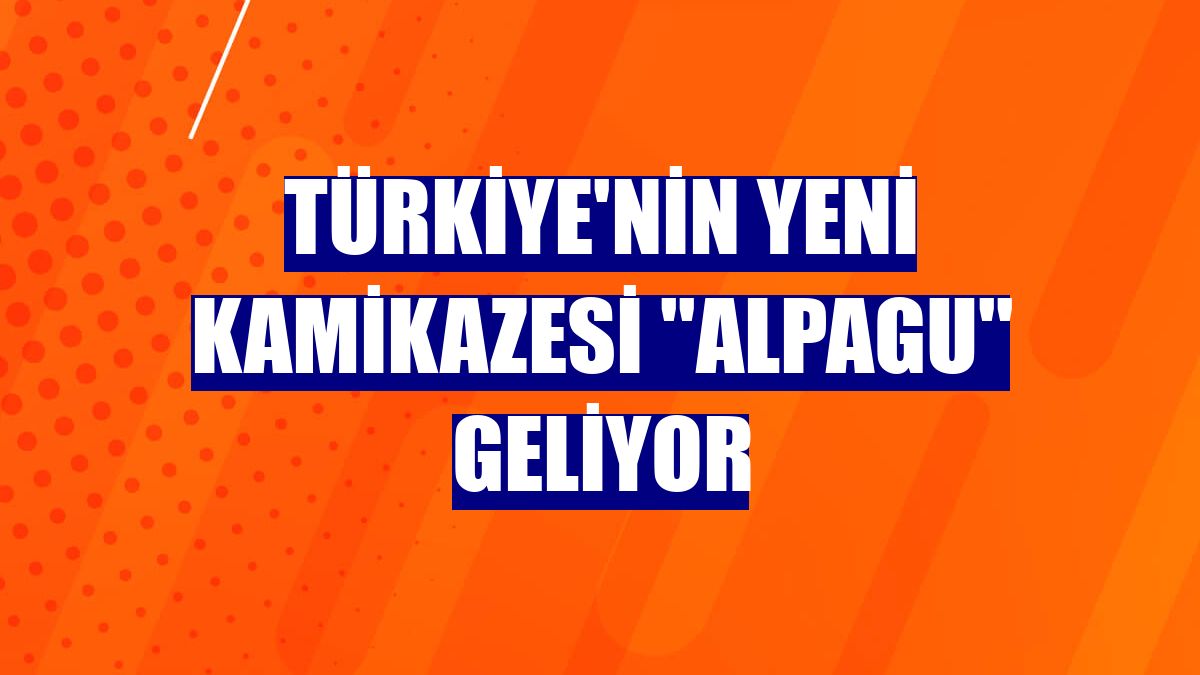Türkiye'nin yeni kamikazesi ''Alpagu'' geliyor