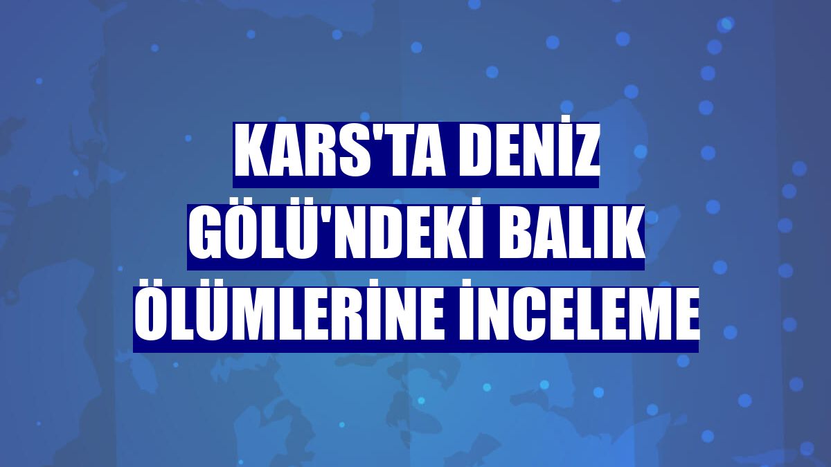 Kars'ta Deniz Gölü'ndeki balık ölümlerine inceleme