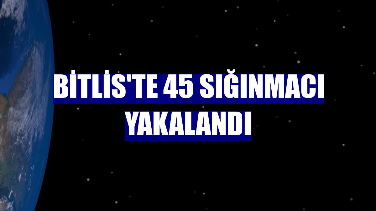 Bitlis'te 45 sığınmacı yakalandı