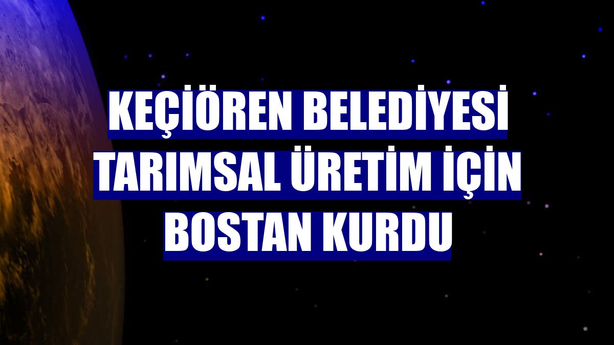 Keçiören Belediyesi tarımsal üretim için bostan kurdu