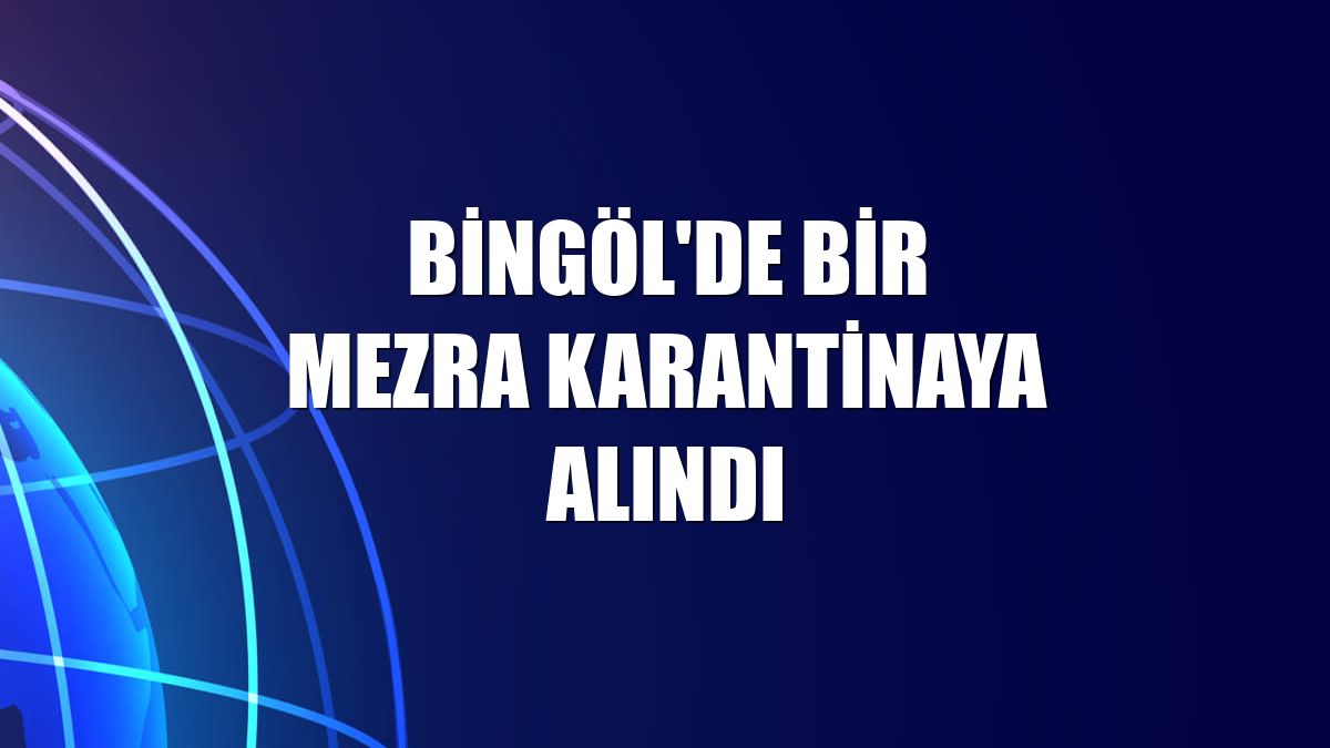 Bingöl'de bir mezra karantinaya alındı
