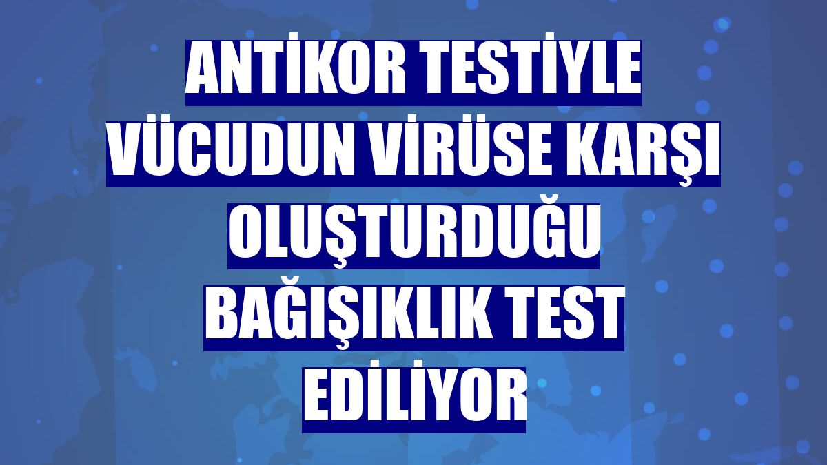 Antikor testiyle vücudun virüse karşı oluşturduğu bağışıklık test ediliyor