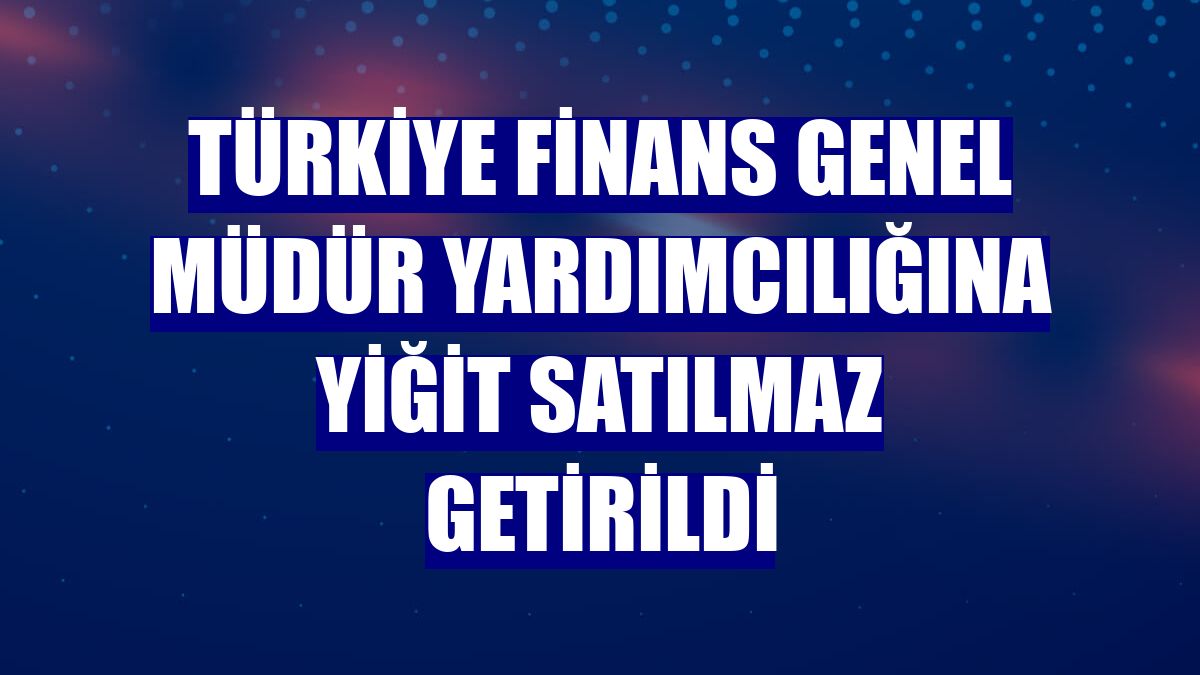 Türkiye Finans Genel Müdür Yardımcılığına Yiğit Satılmaz getirildi