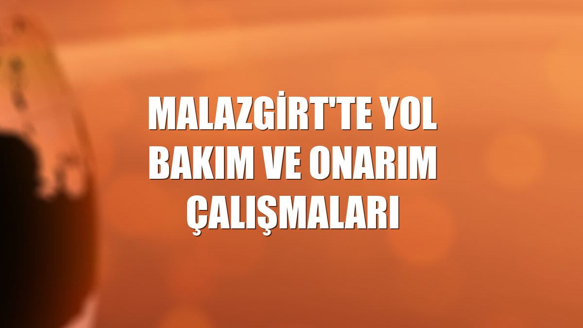 Malazgirt'te yol bakım ve onarım çalışmaları