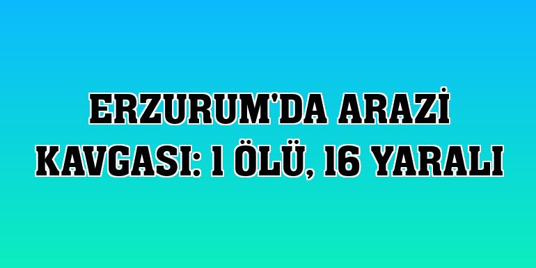 Erzurum'da arazi kavgası: 1 ölü, 16 yaralı