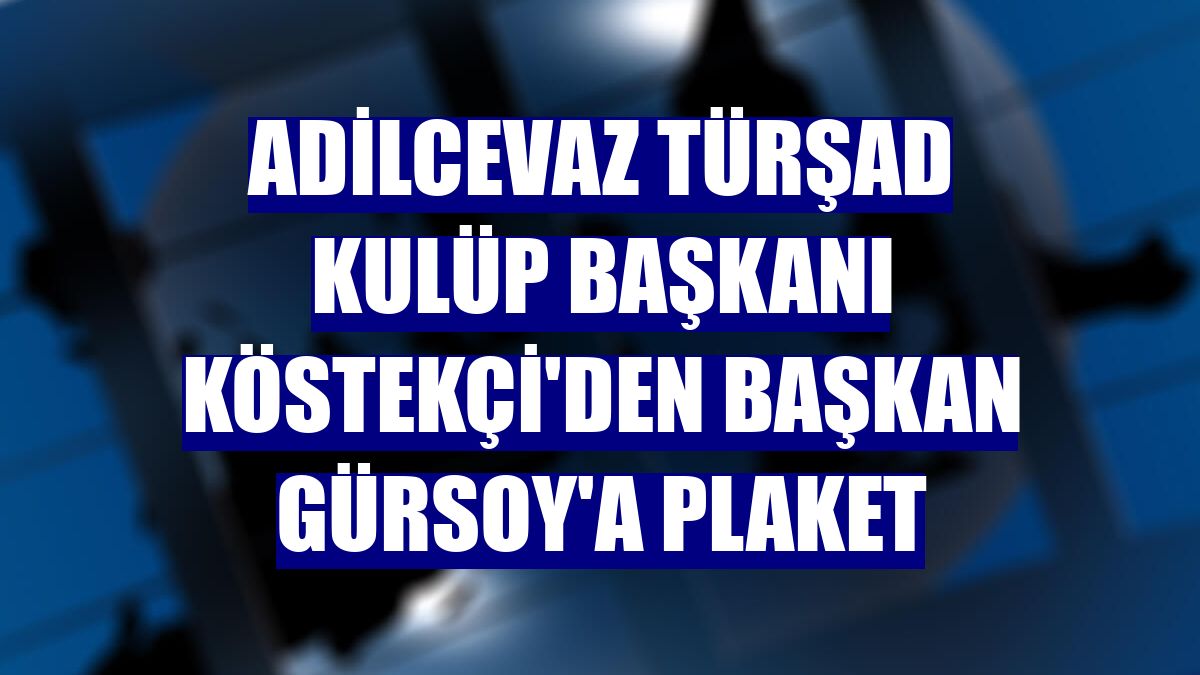 Adilcevaz TÜRŞAD Kulüp Başkanı Köstekçi'den Başkan Gürsoy'a plaket