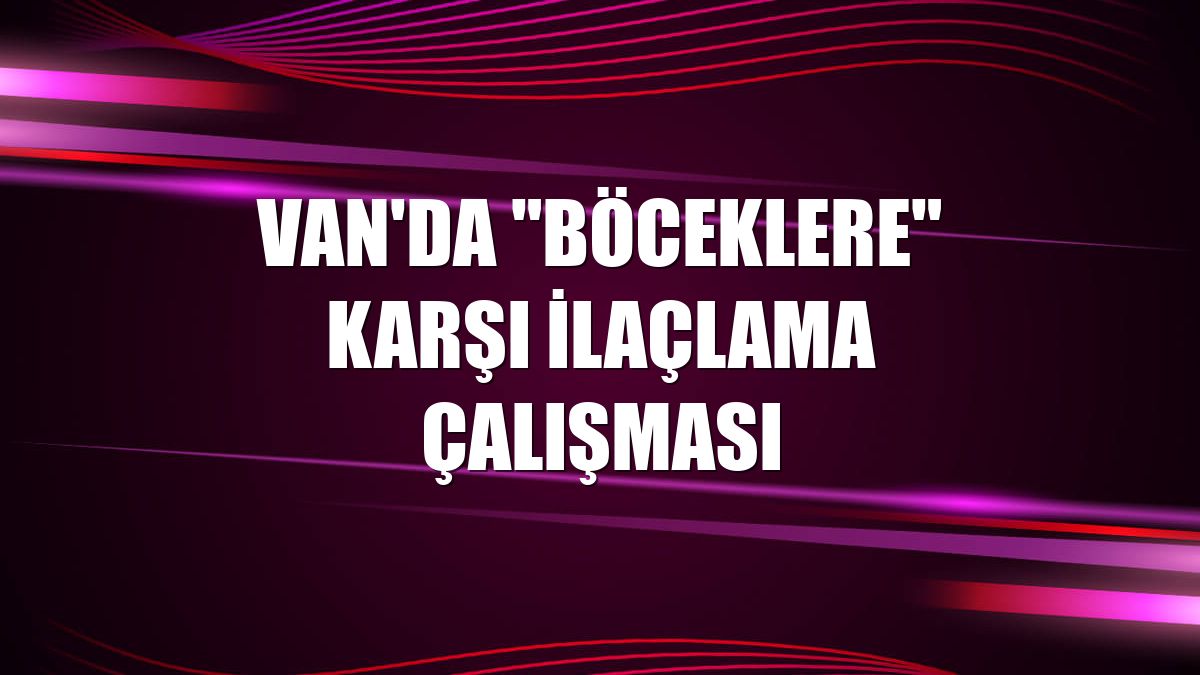 Van'da "böceklere" karşı ilaçlama çalışması