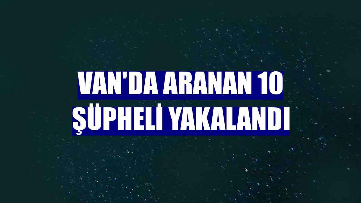 Van'da aranan 10 şüpheli yakalandı