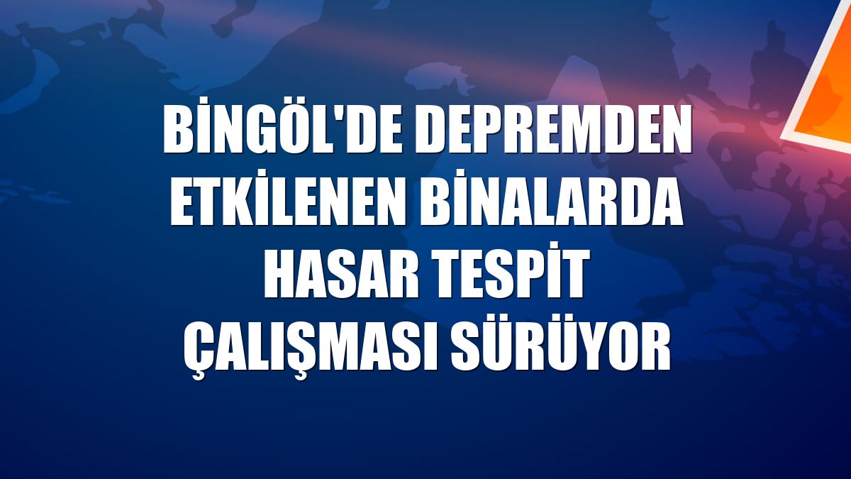 Bingöl'de depremden etkilenen binalarda hasar tespit çalışması sürüyor