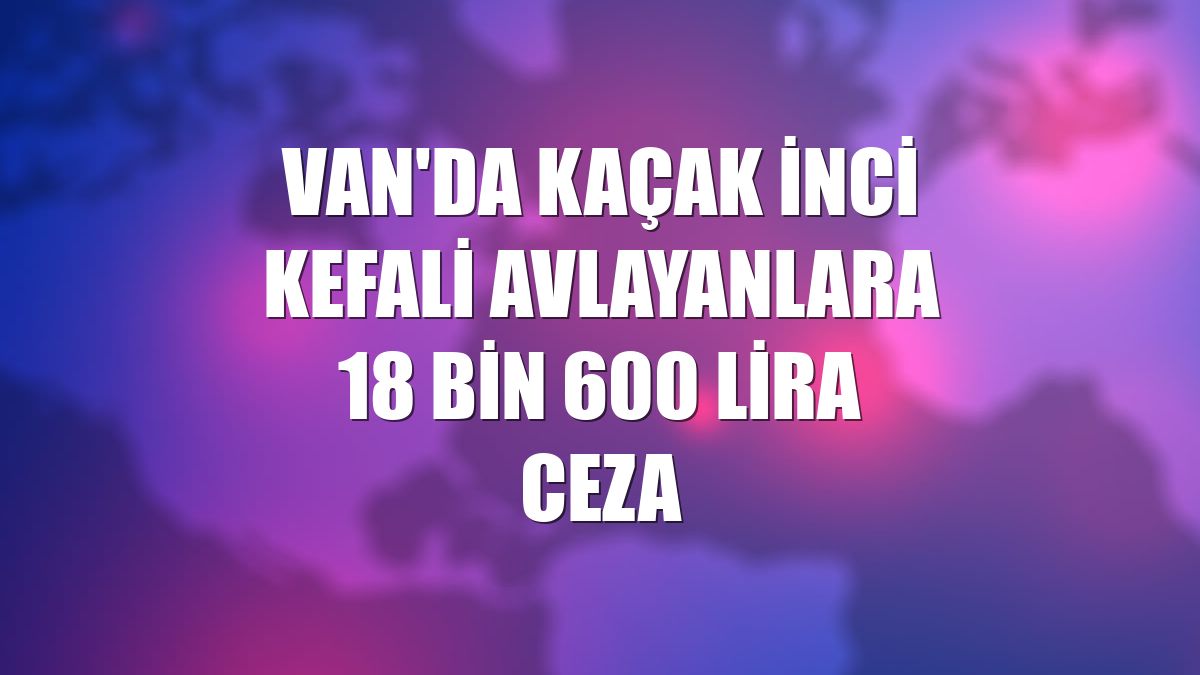Van'da kaçak inci kefali avlayanlara 18 bin 600 lira ceza