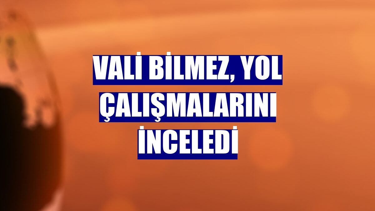 Vali Bilmez, yol çalışmalarını inceledi