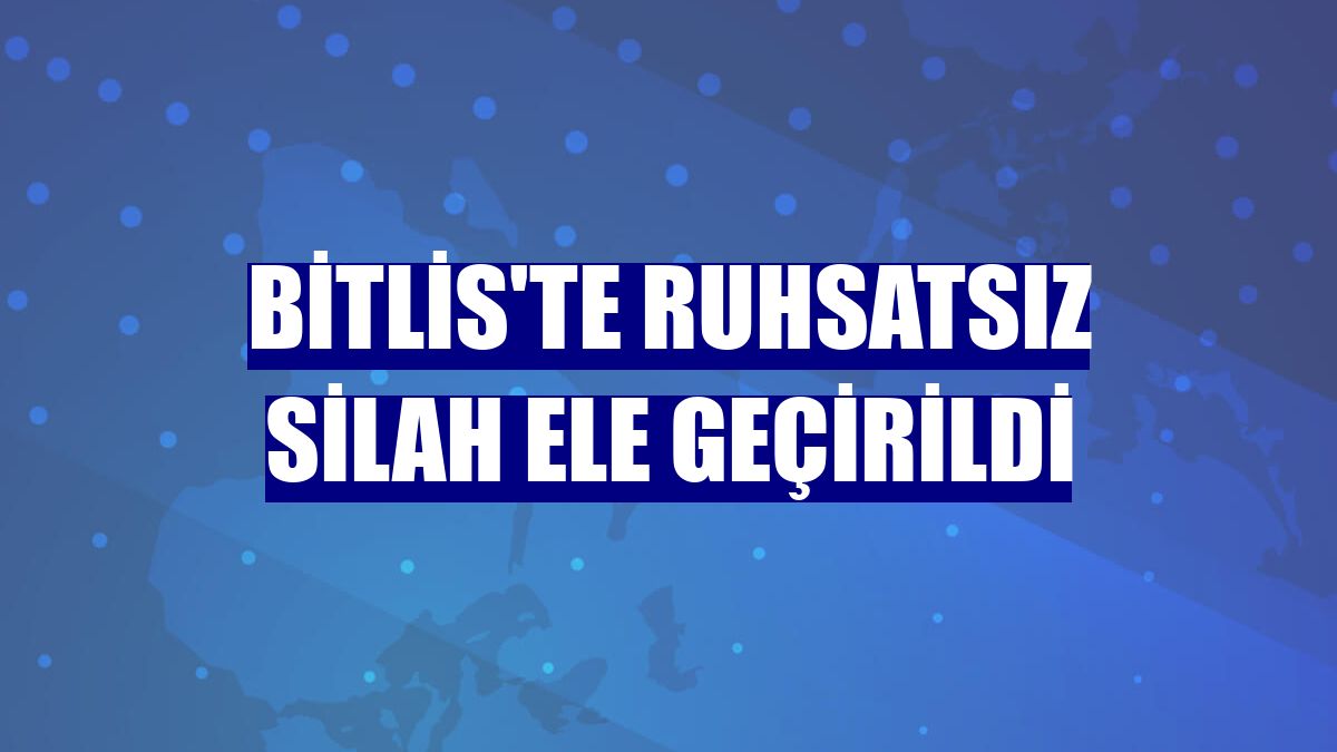 Bitlis'te ruhsatsız silah ele geçirildi