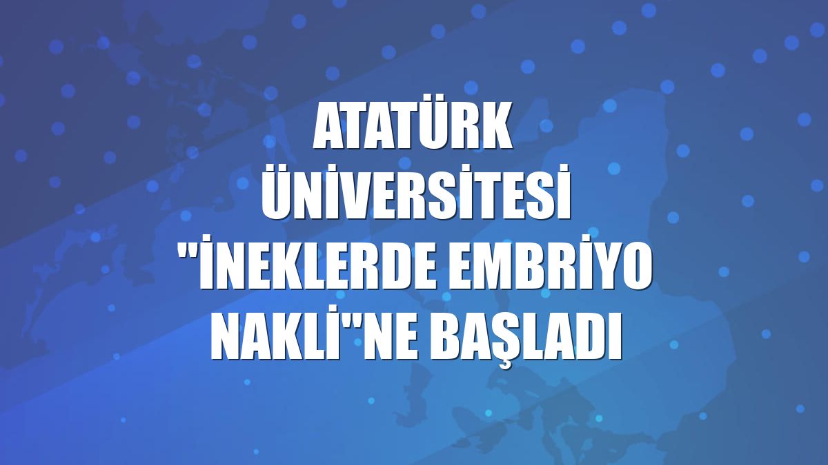 Atatürk Üniversitesi "ineklerde embriyo nakli"ne başladı
