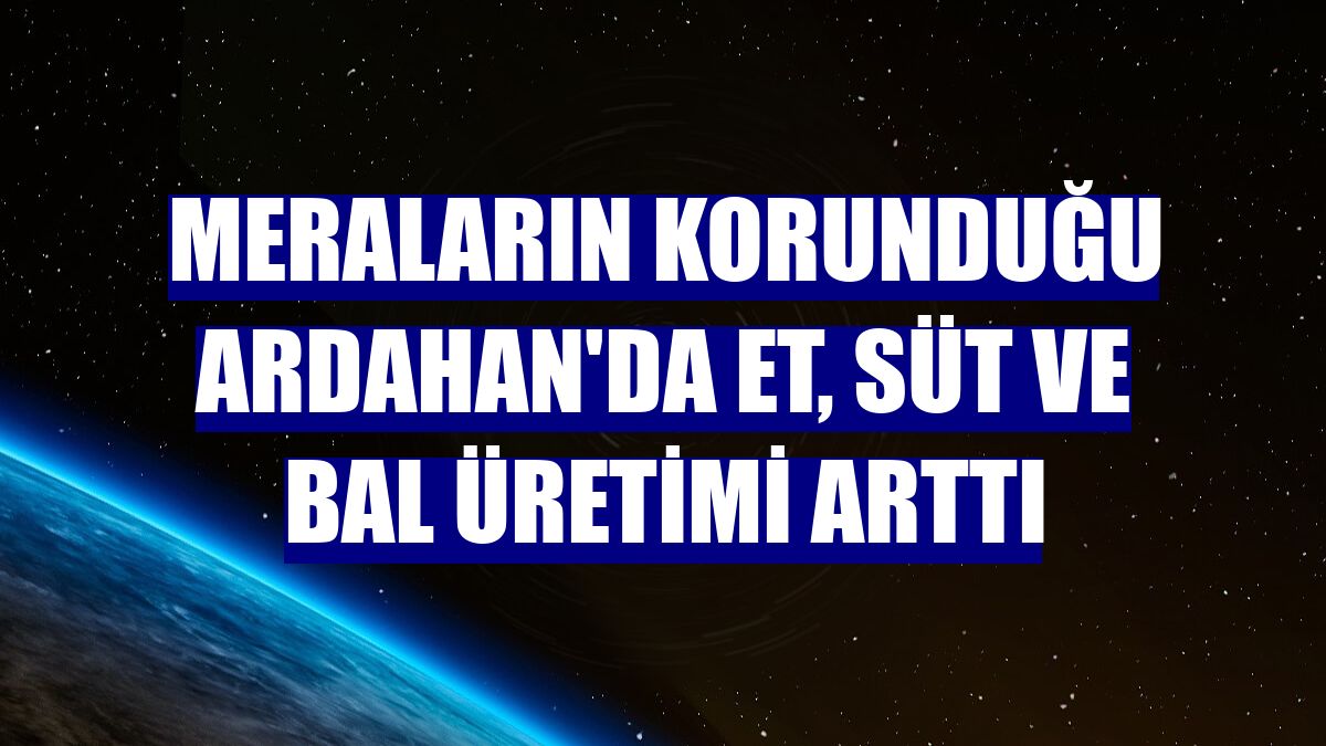 Meraların korunduğu Ardahan'da et, süt ve bal üretimi arttı