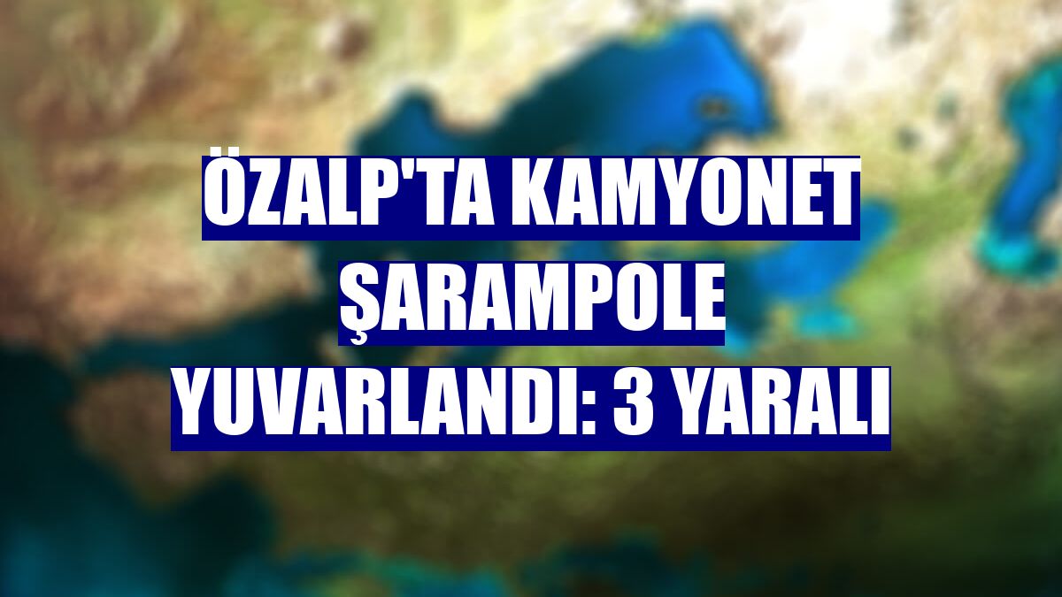 Özalp'ta kamyonet şarampole yuvarlandı: 3 yaralı