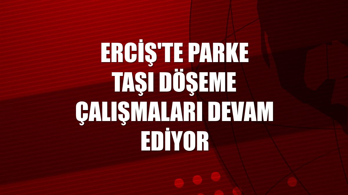 Erciş'te parke taşı döşeme çalışmaları devam ediyor