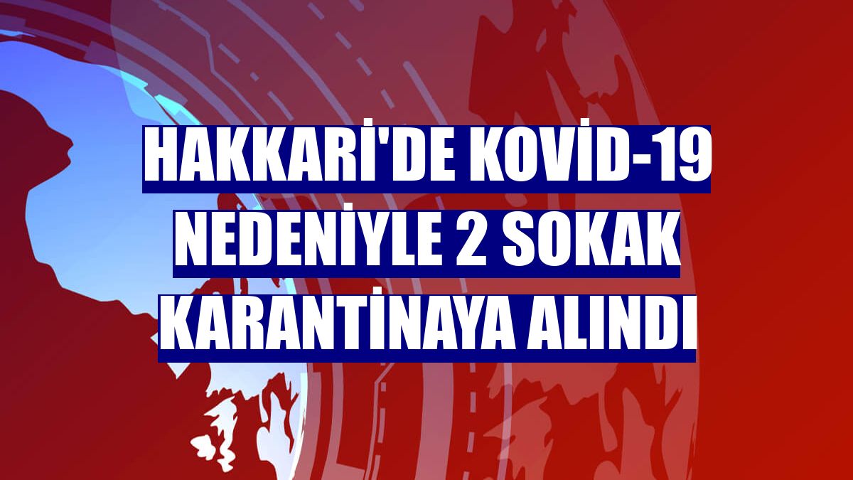 Hakkari'de Kovid-19 nedeniyle 2 sokak karantinaya alındı