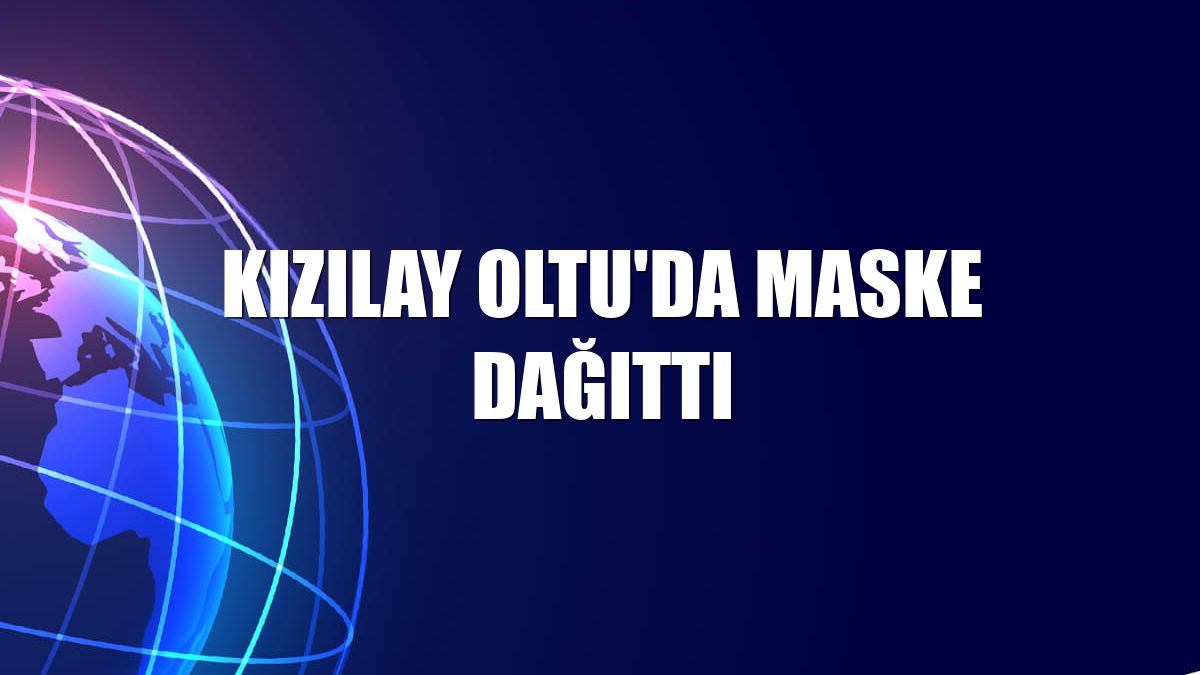 Kızılay Oltu'da maske dağıttı
