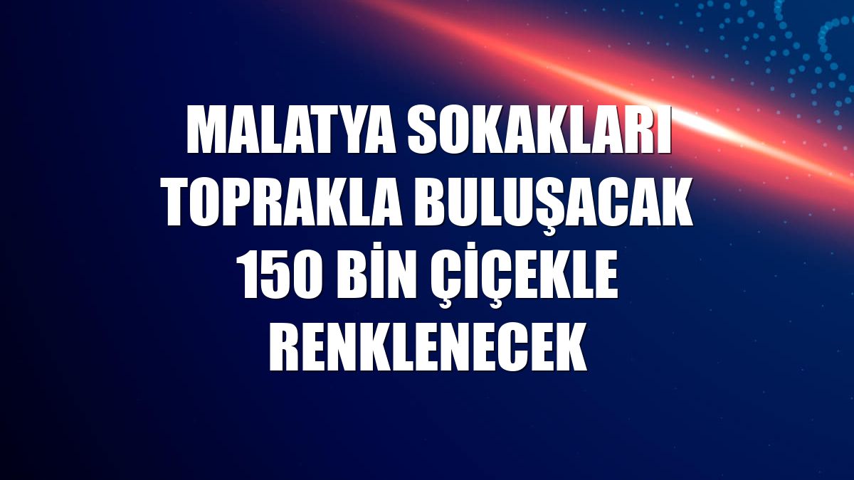 Malatya sokakları toprakla buluşacak 150 bin çiçekle renklenecek