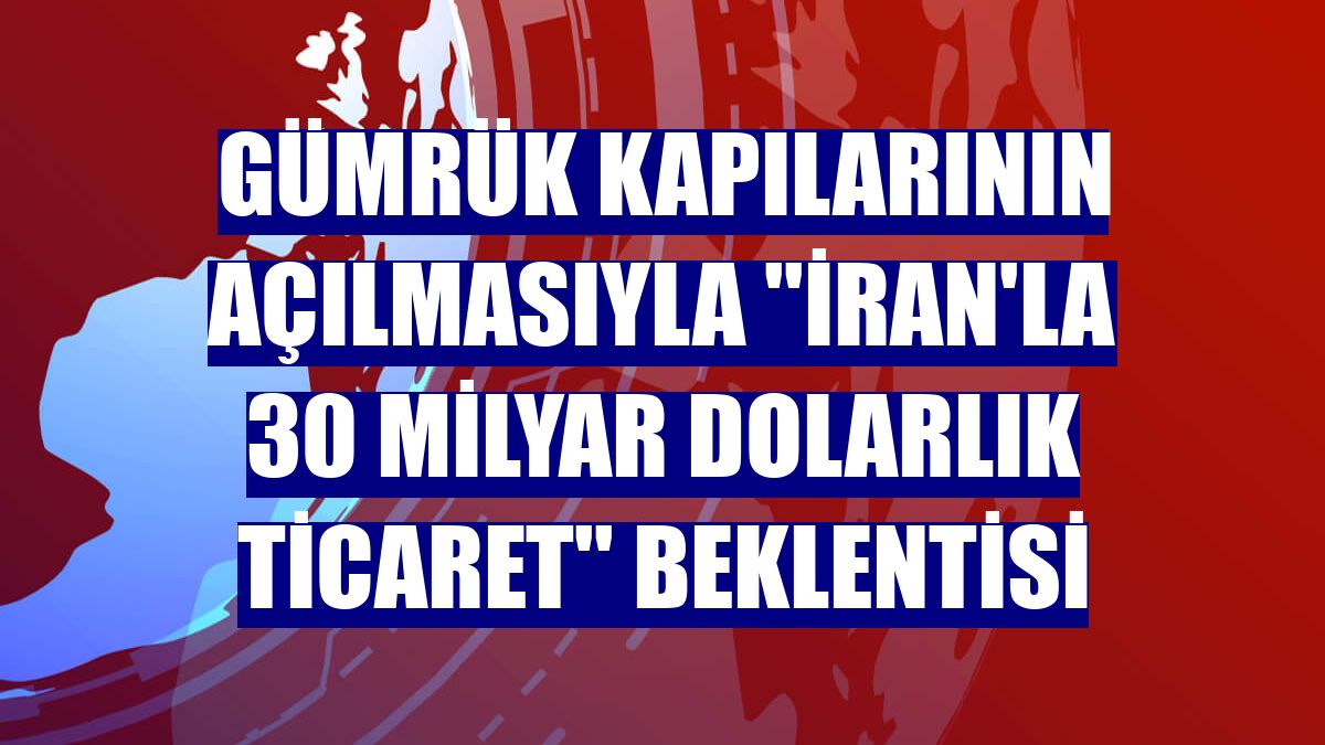 Gümrük kapılarının açılmasıyla ''İran'la 30 milyar dolarlık ticaret'' beklentisi