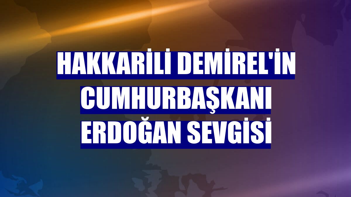 Hakkarili Demirel'in Cumhurbaşkanı Erdoğan sevgisi