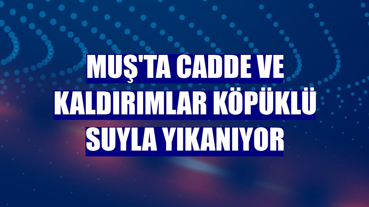 Muş'ta cadde ve kaldırımlar köpüklü suyla yıkanıyor