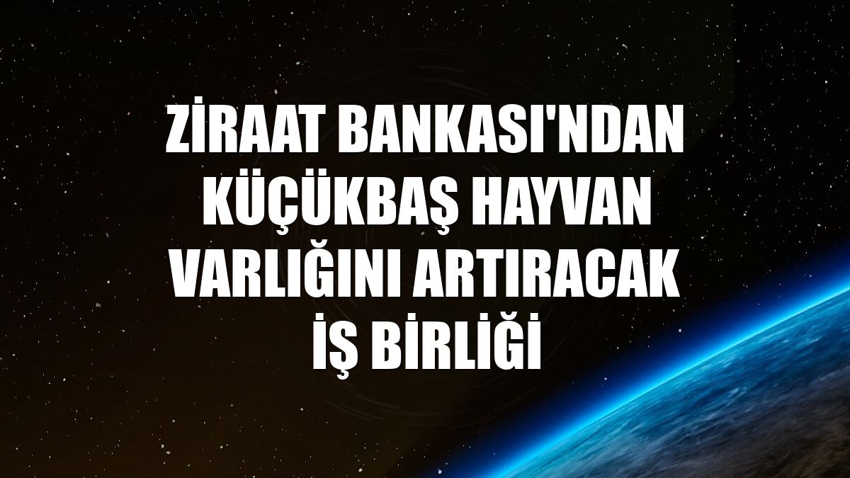 Ziraat Bankası'ndan küçükbaş hayvan varlığını artıracak iş birliği