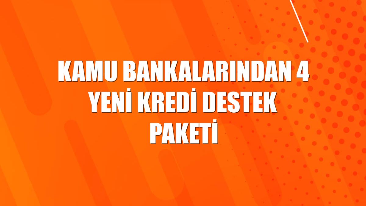 Kamu bankalarından 4 yeni kredi destek paketi