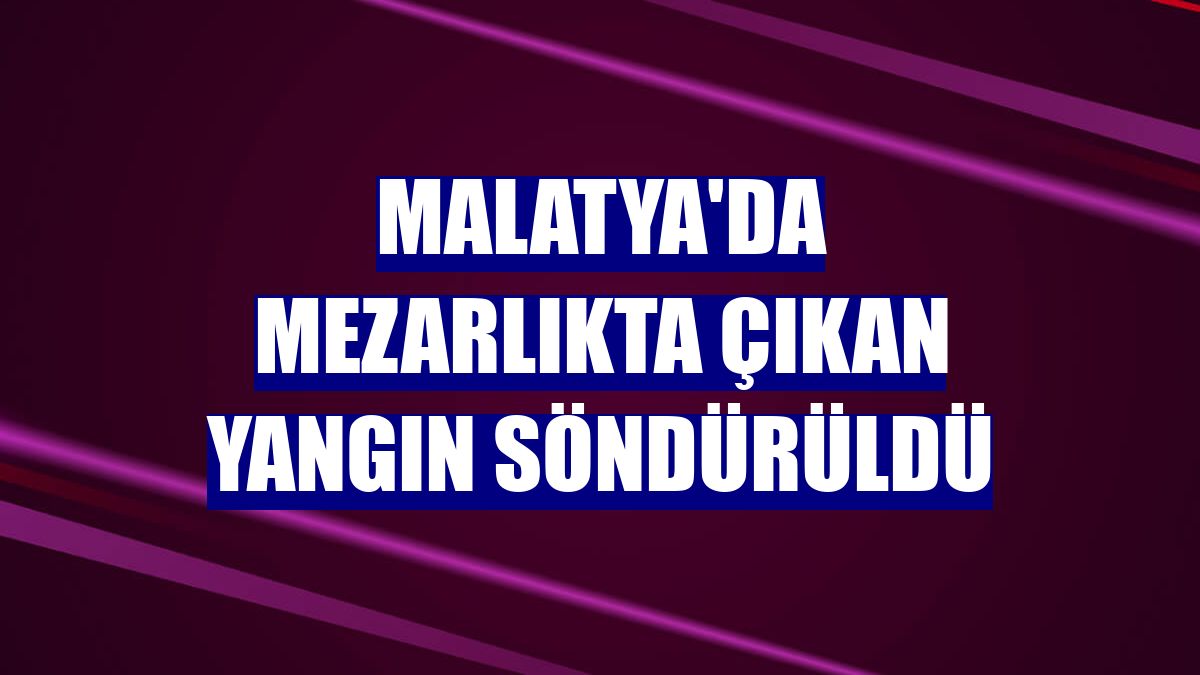 Malatya'da mezarlıkta çıkan yangın söndürüldü