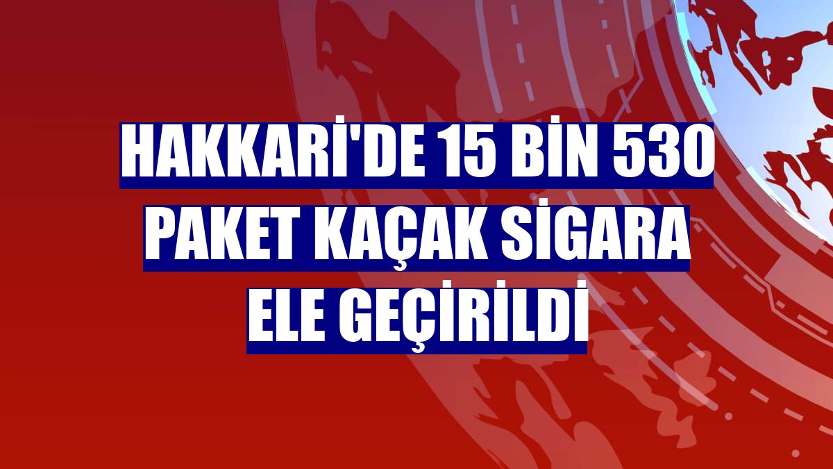 Hakkari'de 15 bin 530 paket kaçak sigara ele geçirildi
