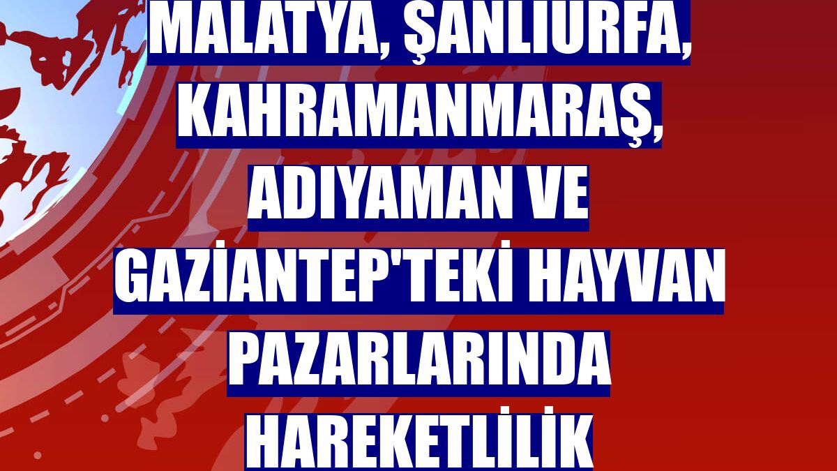 Malatya, Şanlıurfa, Kahramanmaraş, Adıyaman ve Gaziantep'teki hayvan pazarlarında hareketlilik